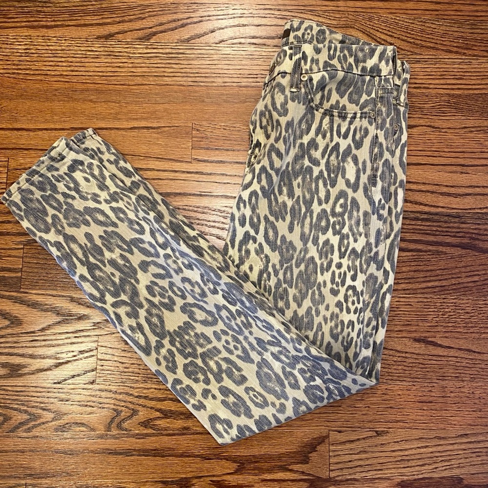 7FAM Skinny Leopard Jeans